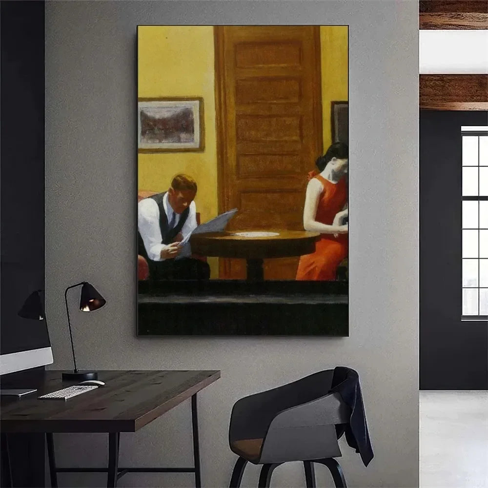 Stampa su tela da intelaiare — Homage to Hopper