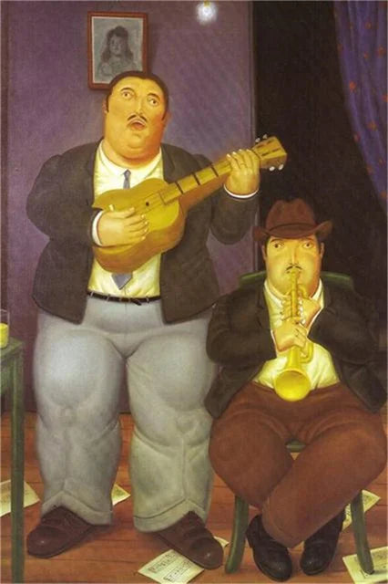 Stampa su tela da intelaiare — Homage to Botero