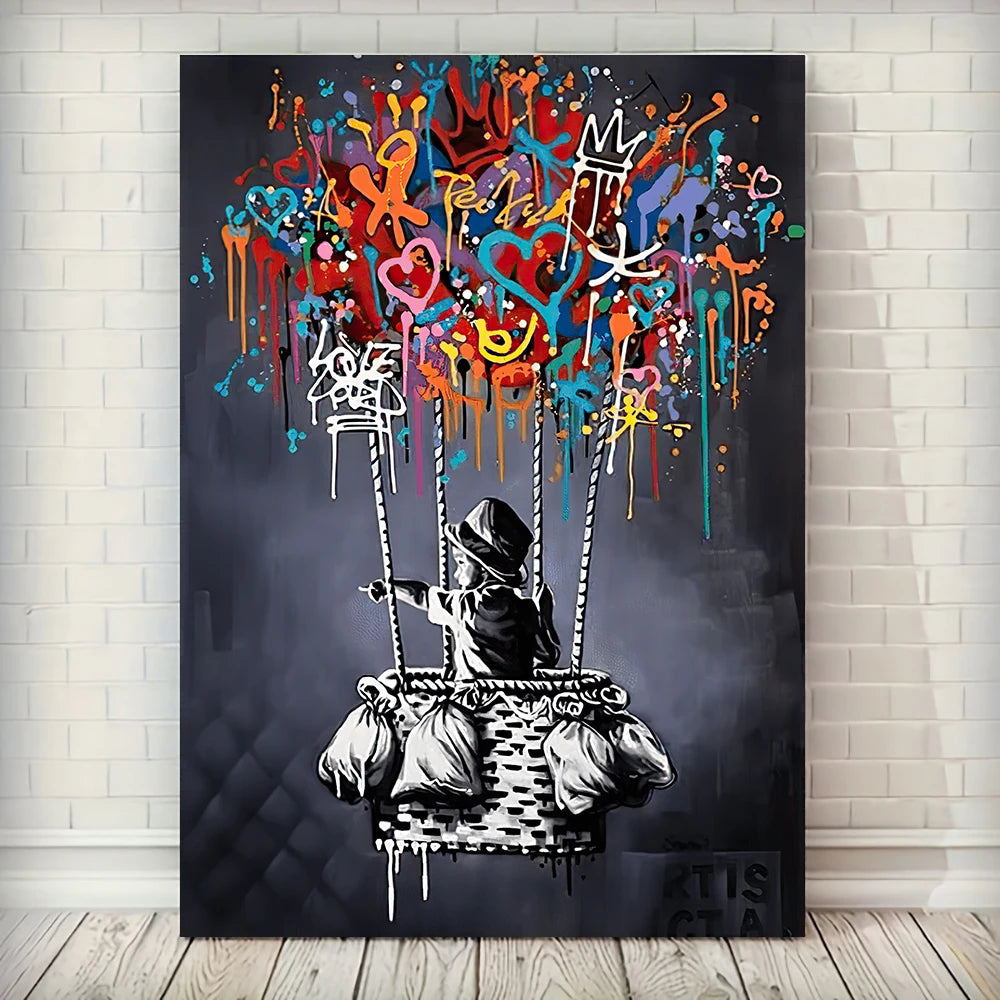 Stampa su tela da intelaiare — Homage to Banksy