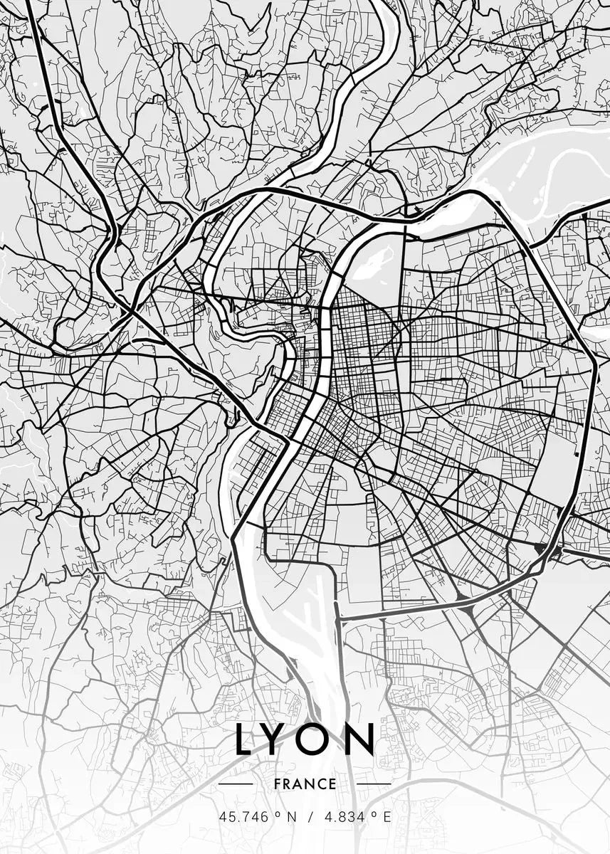 Stampa su tela da intelaiare — Mappe Urbane