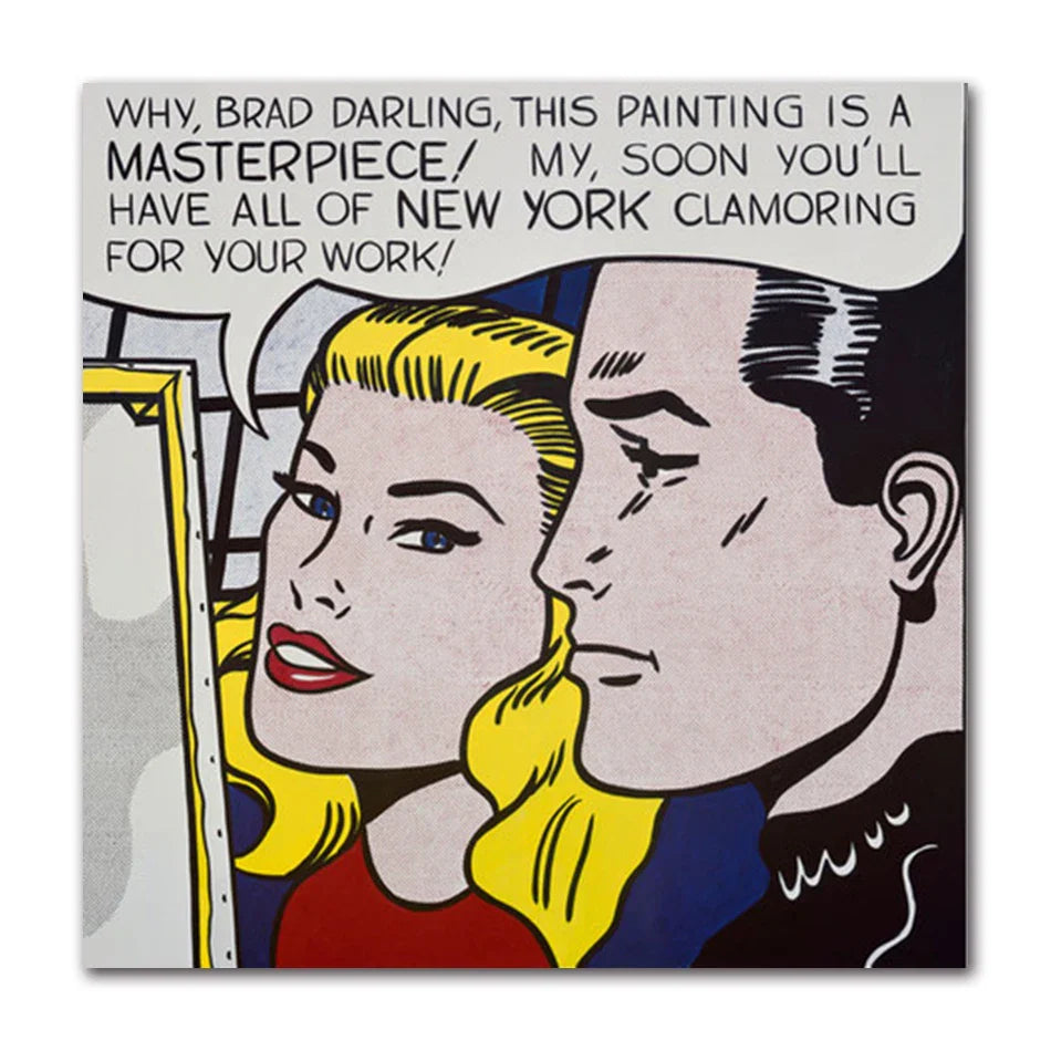 Stampa su tela da intelaiare — Homage to Lichtenstein