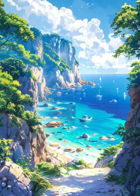 Stampa su tela da intelaiare — Spiaggia e Foresta