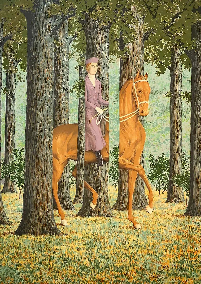 Stampa su tela da intelaiare — Homage to Magritte