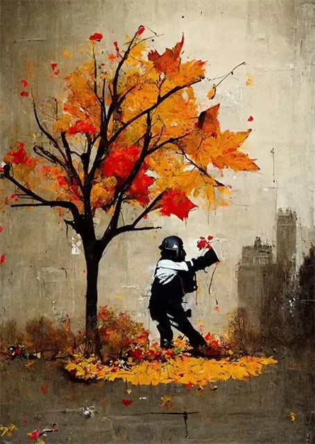 Stampa su tela da intelaiare — Homage to Banksy