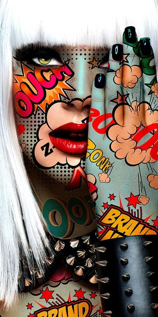 Stampa su tela da intelaiare — Donna Pop Art