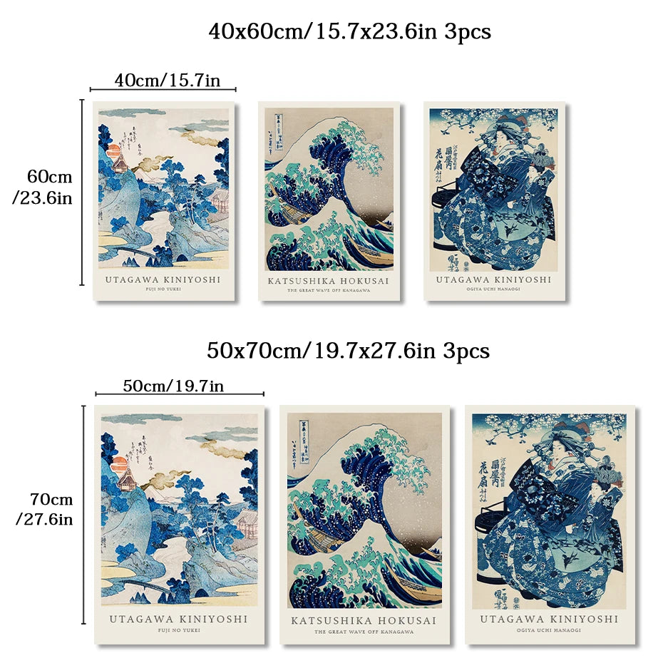 Stampa su tela da intelaiare — Homage to Hokusai