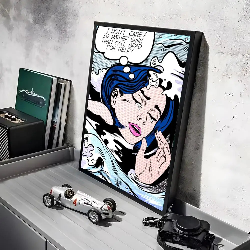 Stampa su tela da intelaiare — Homage to Lichtenstein