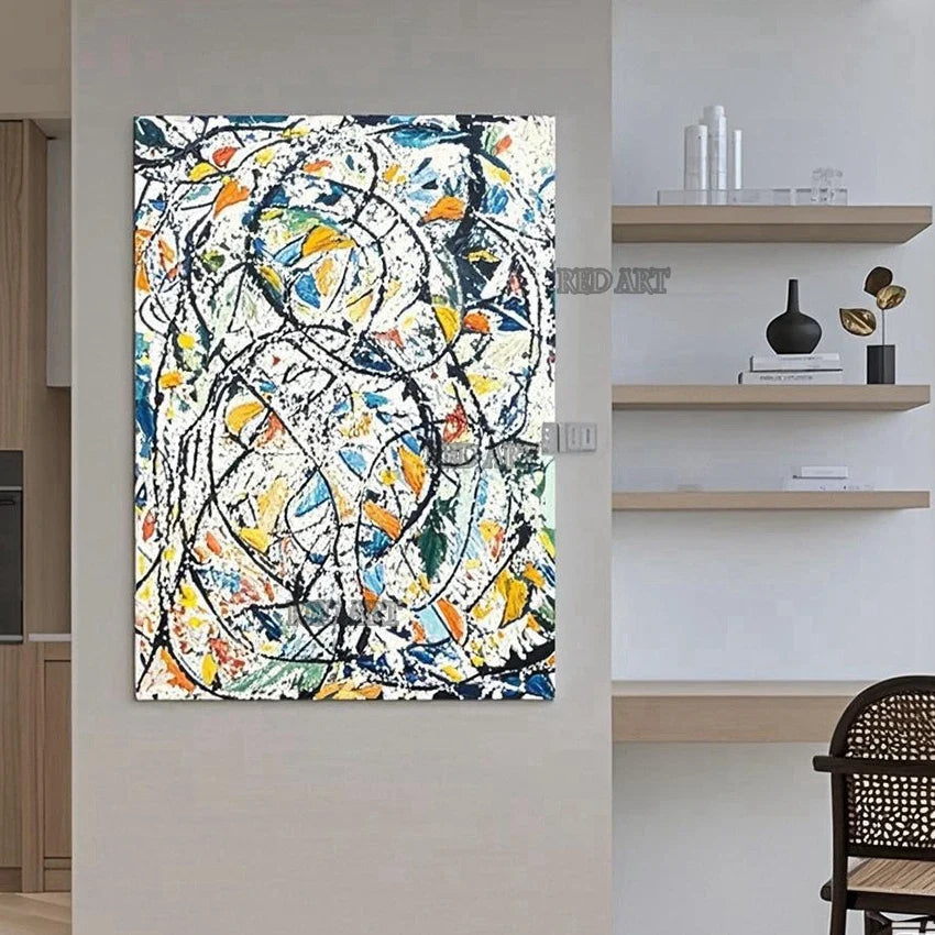 Dipinto a mano da intelaiare — Homage to Pollock