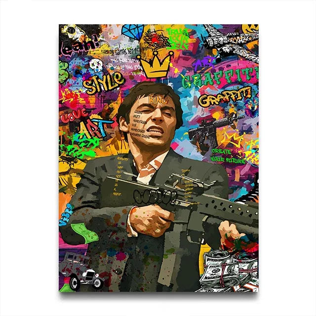 Stampa su tela da intelaiare — Gangster Anni 80