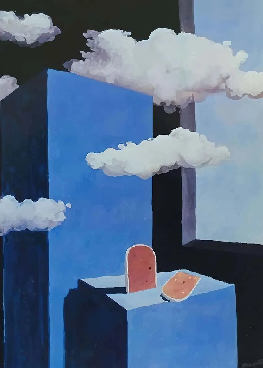 Stampa su tela da intelaiare — Homage to Magritte