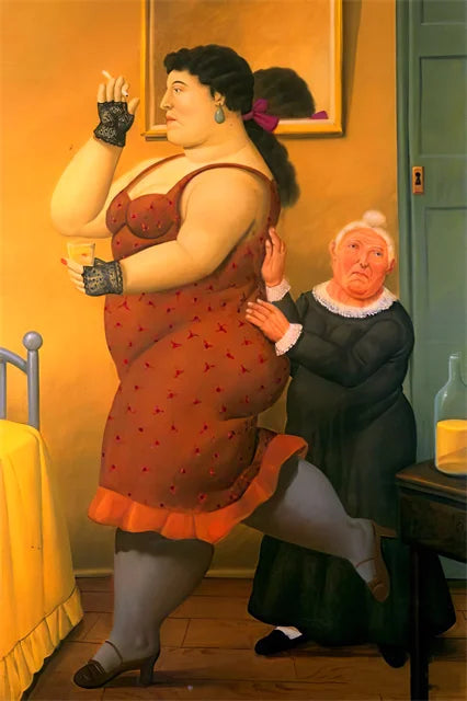 Stampa su tela da intelaiare — Homage to Botero