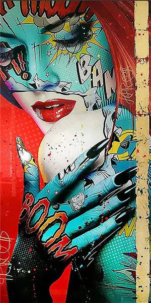 Stampa su tela da intelaiare — Donna Pop Art