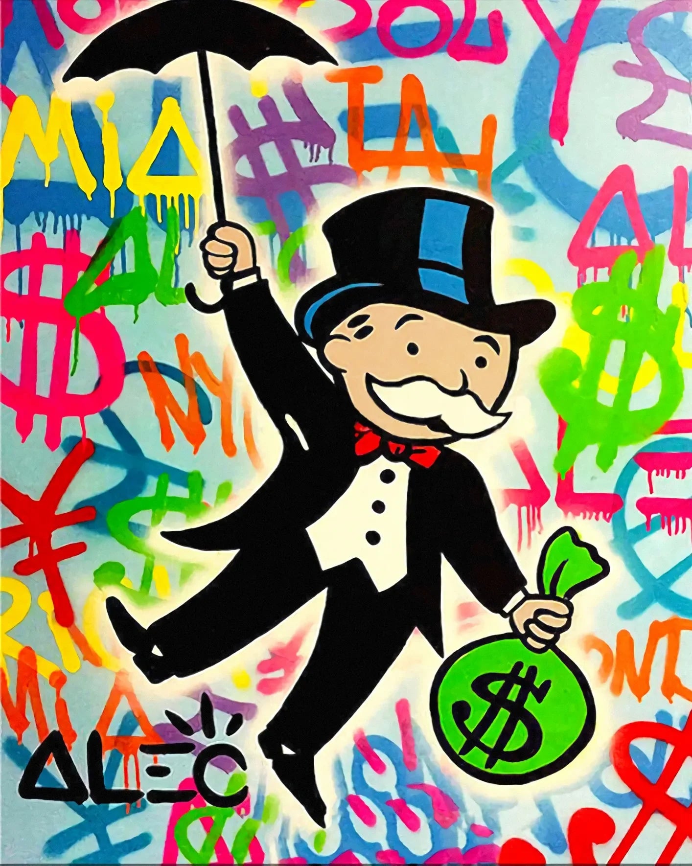 Stampa su tela da intelaiare — Homage to Alec Monopoly