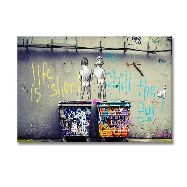 Stampa su tela da intelaiare — Homage to Banksy