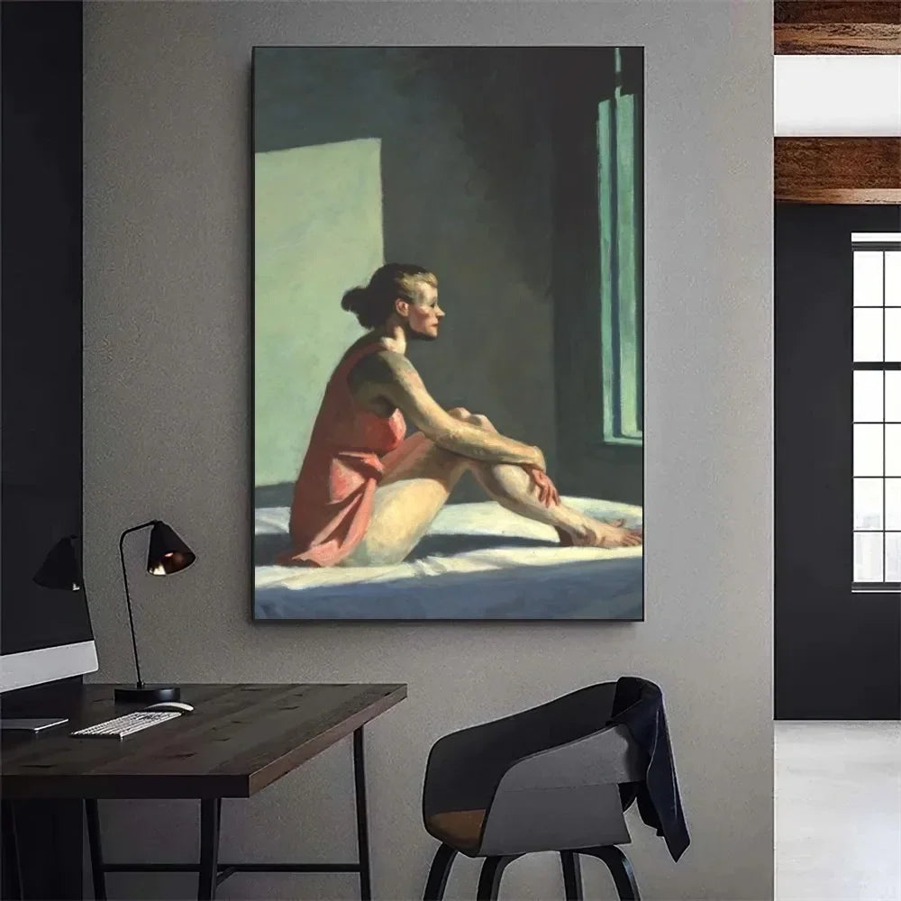 Stampa su tela da intelaiare — Homage to Hopper