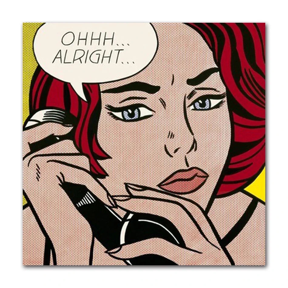 Stampa su tela da intelaiare — Homage to Lichtenstein