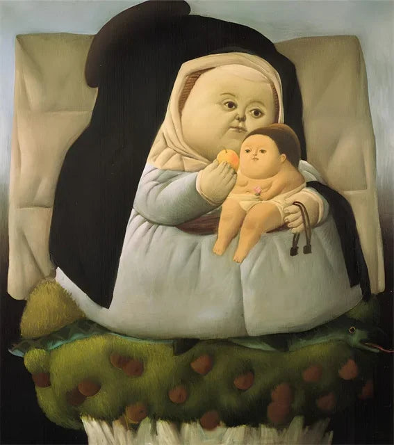 Stampa su tela da intelaiare — Homage to Botero