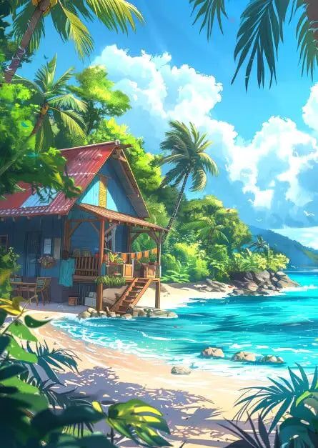 Stampa su tela da intelaiare — Spiaggia e Foresta