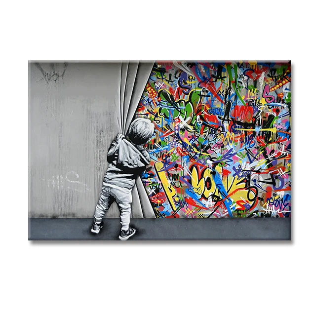 Stampa su tela da intelaiare — Homage to Banksy