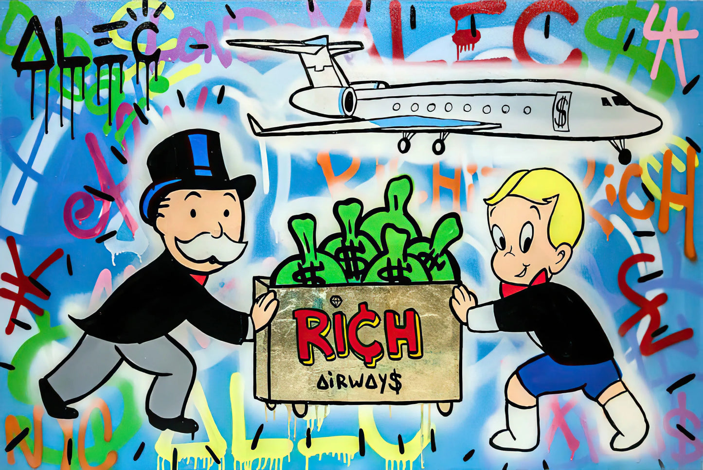 Stampa su tela da intelaiare — Homage to Alec Monopoly
