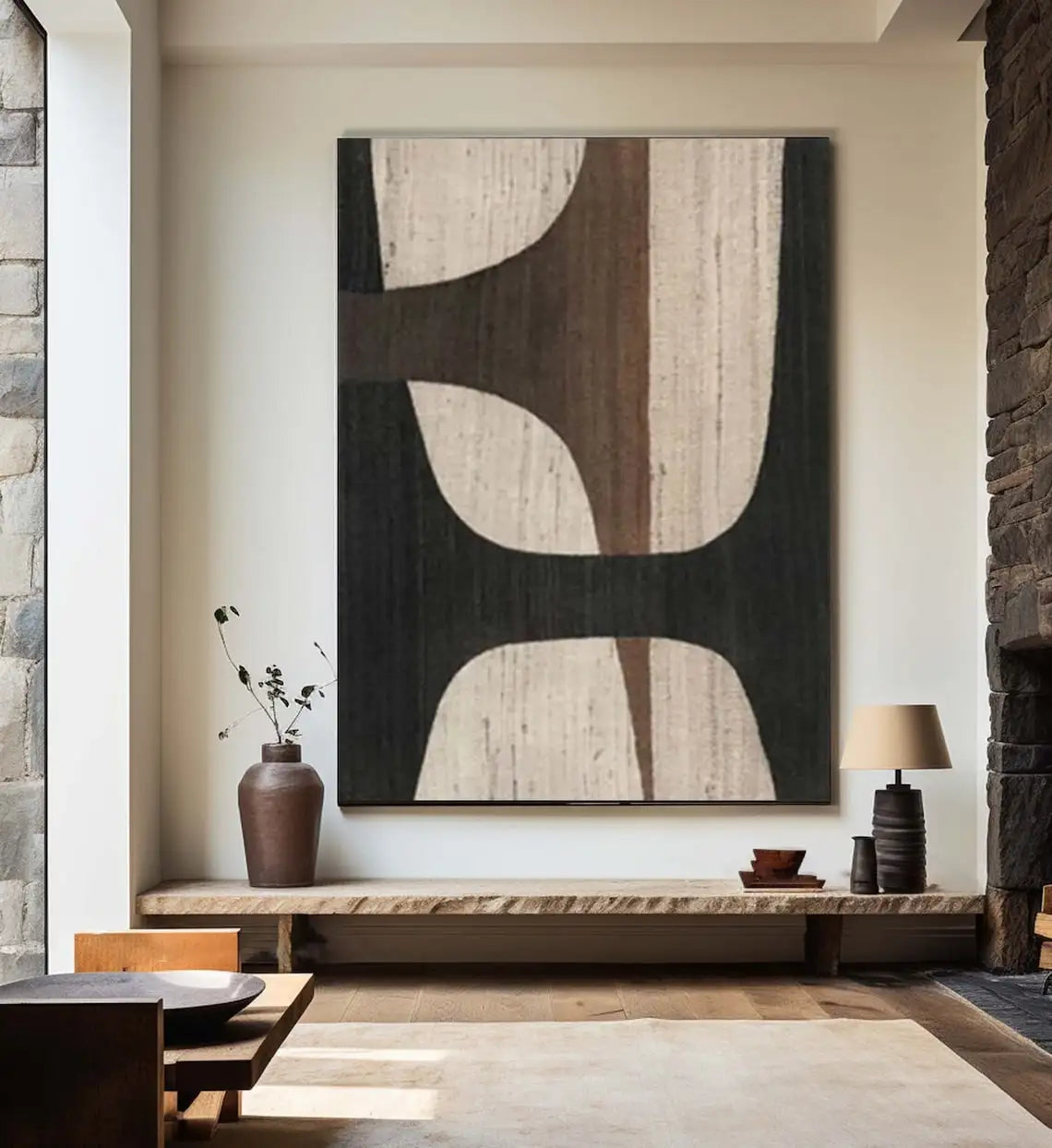 Dipinto a mano da intelaiare — Wabi-Sabi