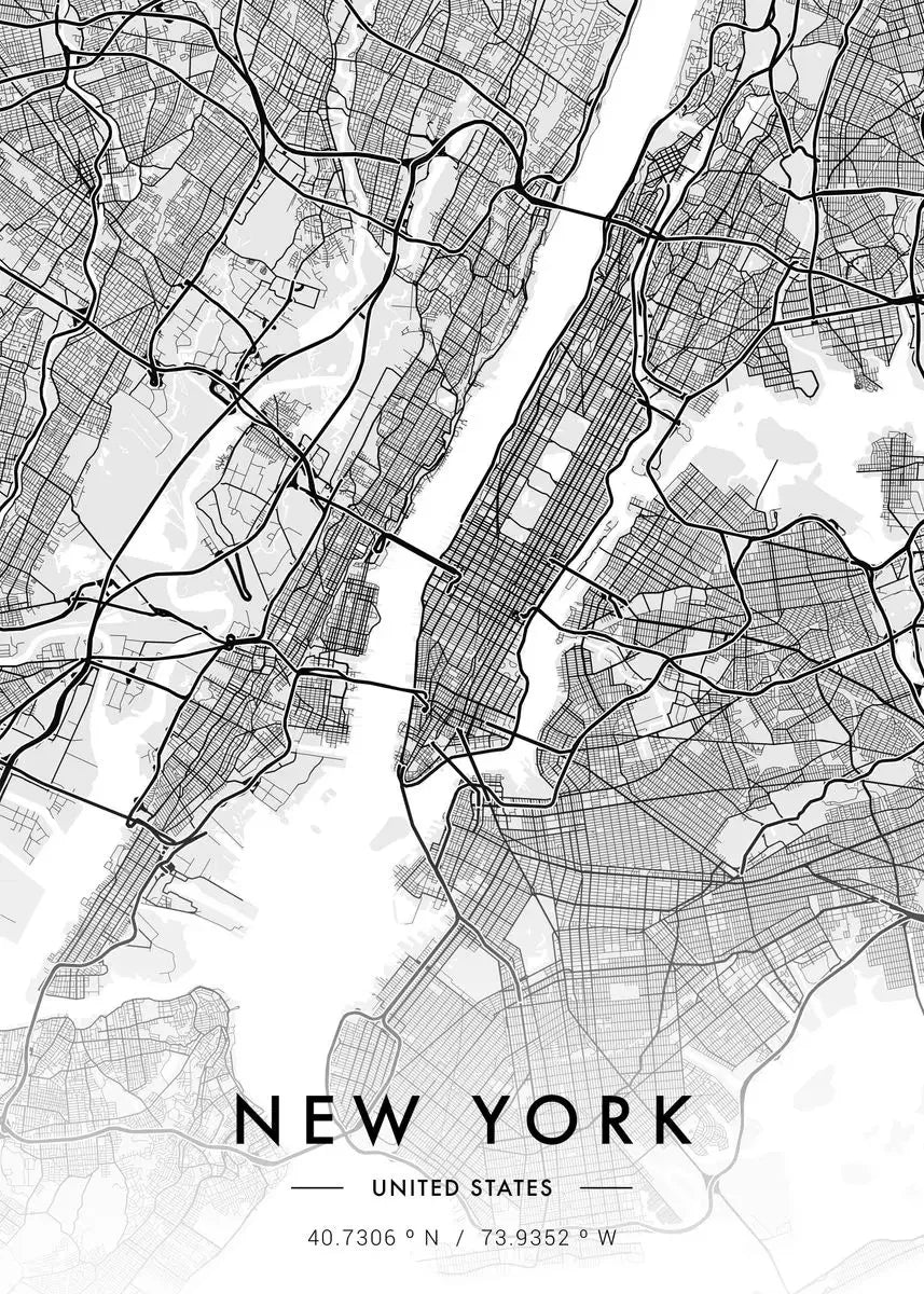 Stampa su tela da intelaiare — Mappe Urbane