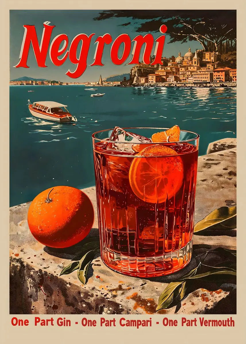 Stampa su tela da intelaiare — Cocktail Negroni