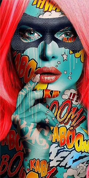 Stampa su tela da intelaiare — Donna Pop Art
