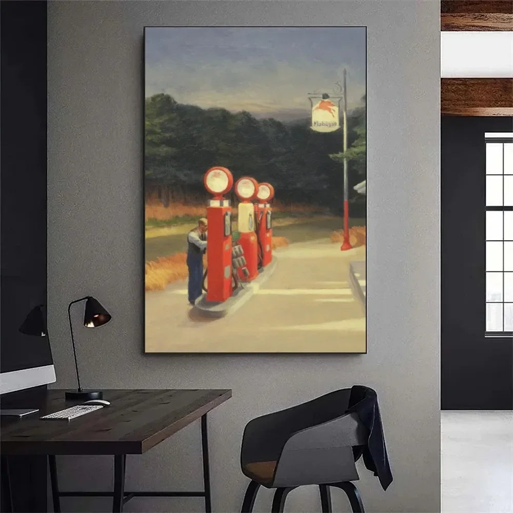 Stampa su tela da intelaiare — Homage to Hopper