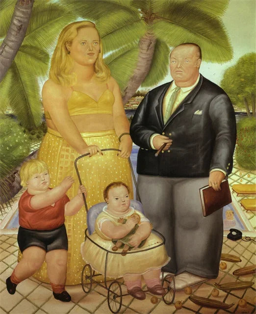 Stampa su tela da intelaiare — Homage to Botero