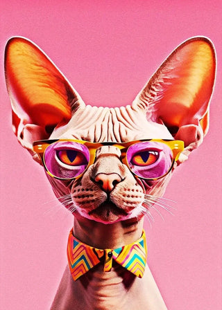 Stampa su tela da intelaiare — Animali con Occhiali