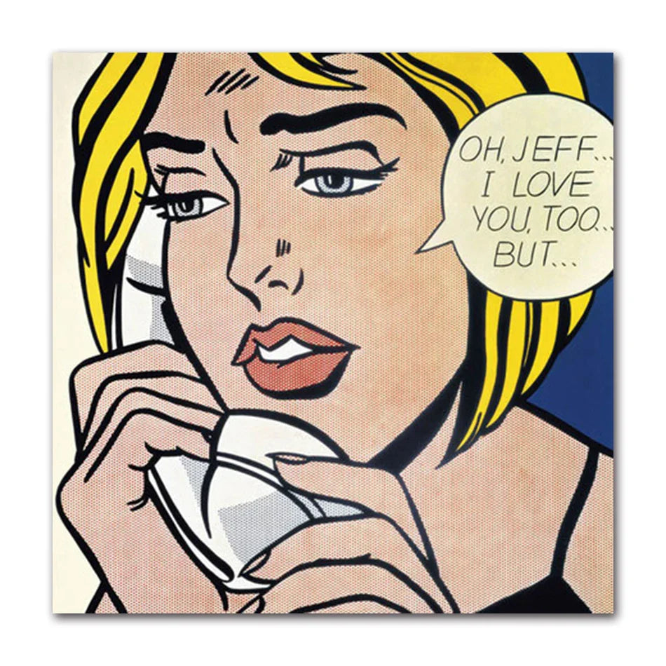 Stampa su tela da intelaiare — Homage to Lichtenstein