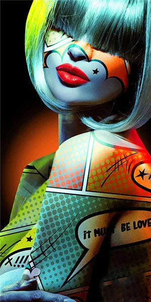 Stampa su tela da intelaiare — Donna Pop Art