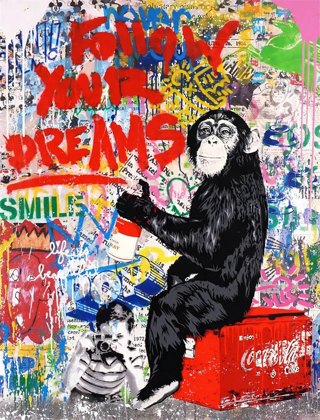 Stampa su tela da intelaiare — Homage to Banksy