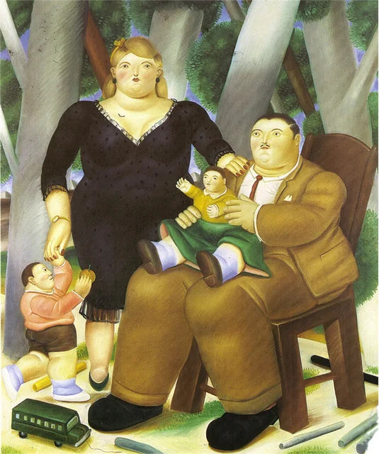Stampa su tela da intelaiare — Homage to Botero