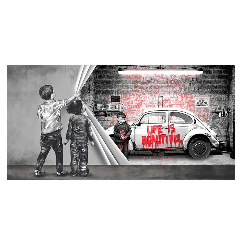 Stampa su tela da intelaiare — Homage to Banksy
