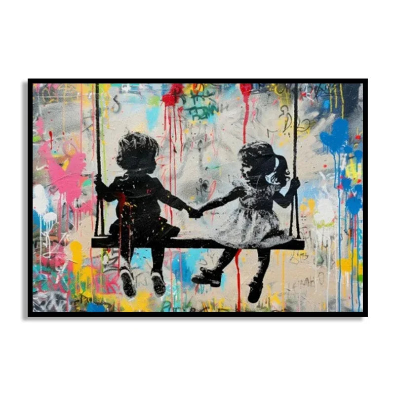 Stampa su tela da intelaiare — Homage to Banksy