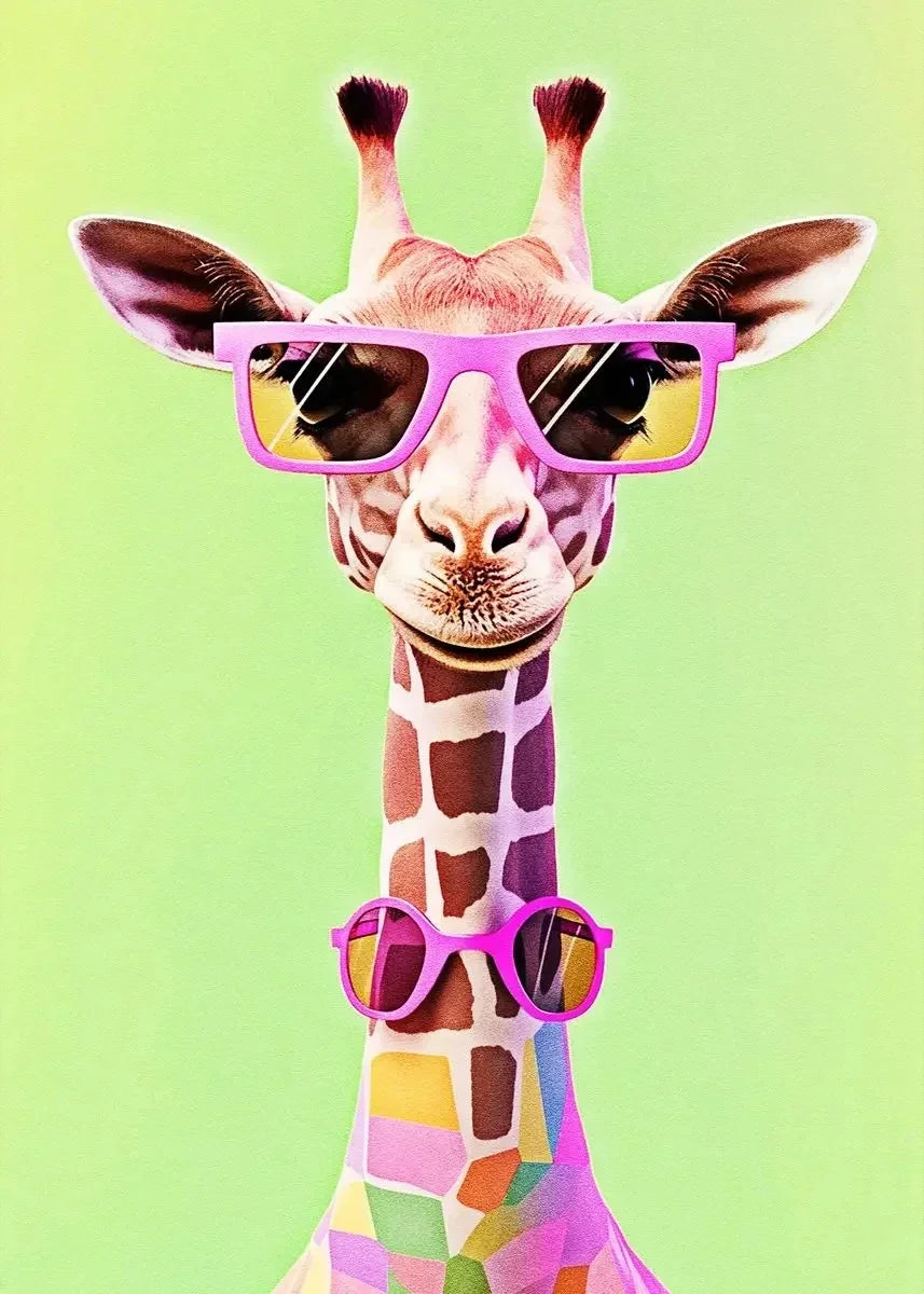 Stampa su tela da intelaiare — Animali con Occhiali