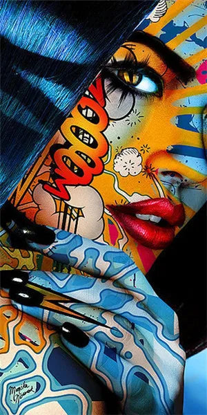 Stampa su tela da intelaiare — Donna Pop Art