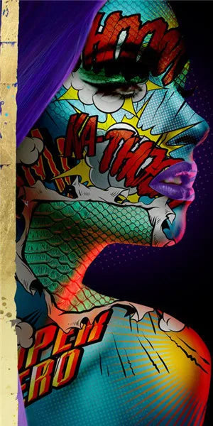 Stampa su tela da intelaiare — Donna Pop Art
