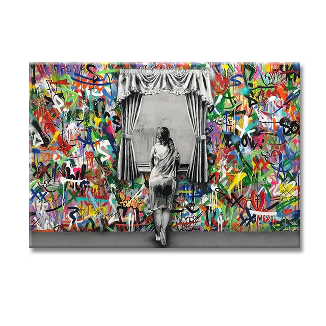 Stampa su tela da intelaiare — Homage to Banksy