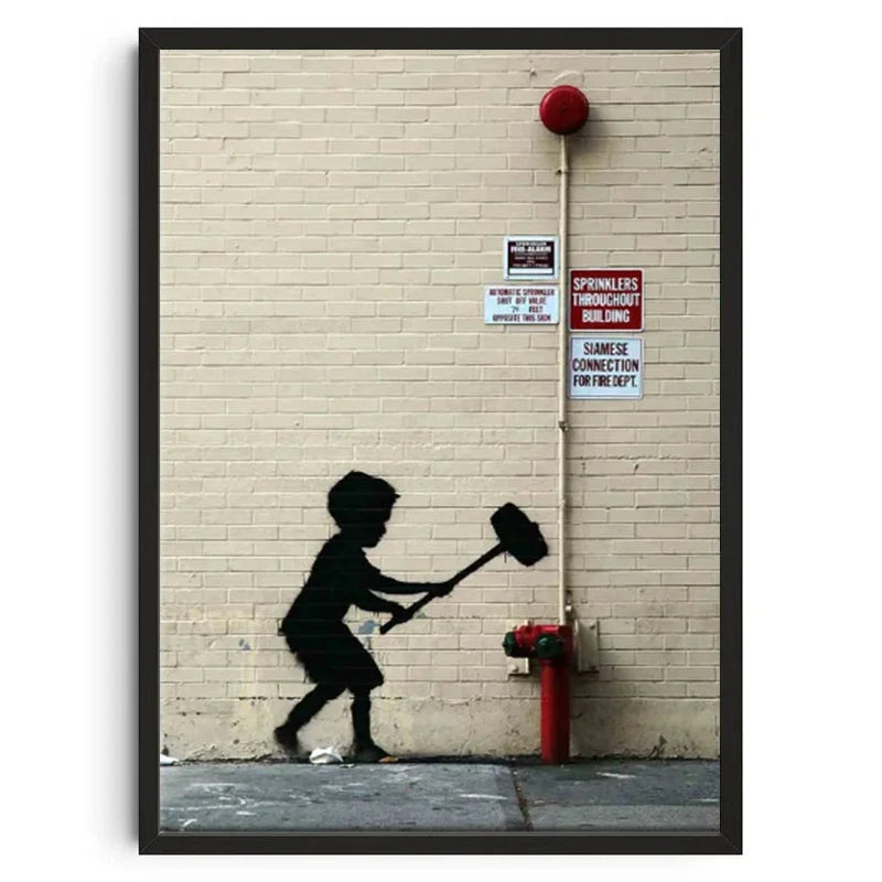 Stampa su tela da intelaiare — Homage to Banksy