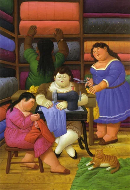 Stampa su tela da intelaiare — Homage to Botero
