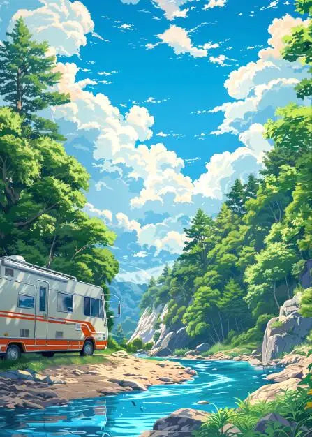 Stampa su tela da intelaiare — Spiaggia e Foresta