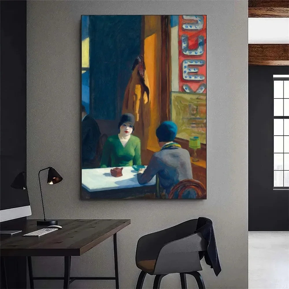 Stampa su tela da intelaiare — Homage to Hopper