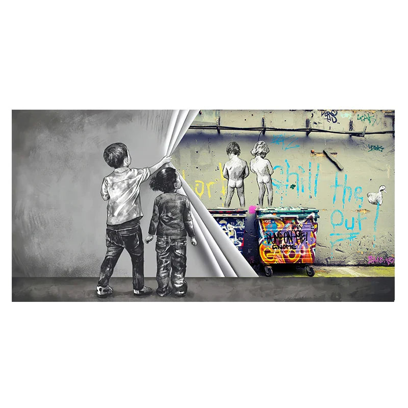 Stampa su tela da intelaiare — Homage to Banksy