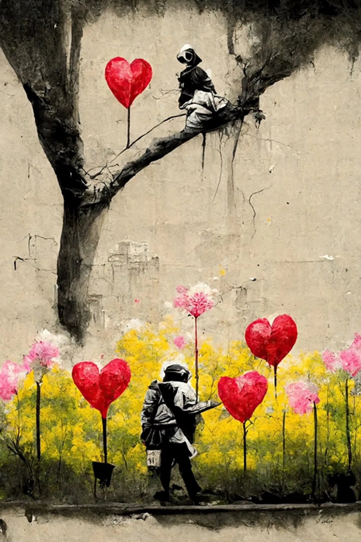Stampa su tela da intelaiare — Homage to Banksy