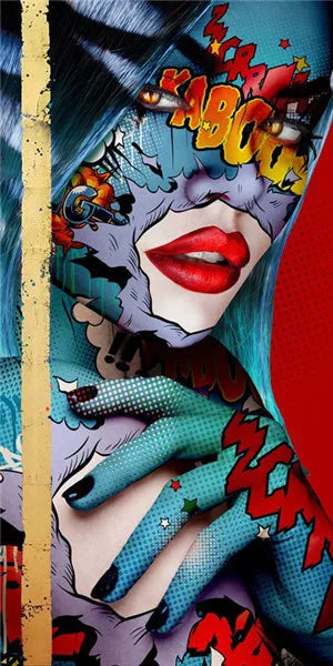 Stampa su tela da intelaiare — Donna Pop Art