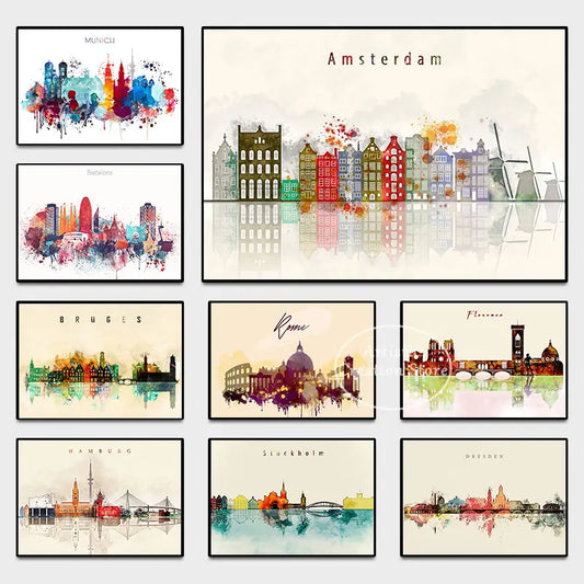Stampa su tela da intelaiare — Skyline Europei