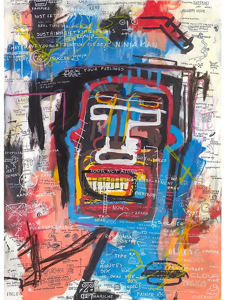 Stampa su tela da intelaiare — Homage to Basquiat
